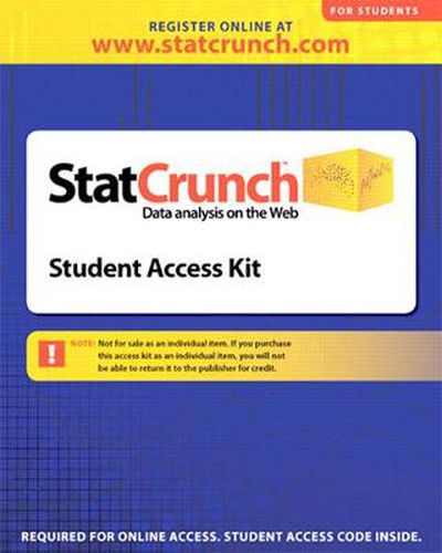 Cover image for statCrunch -- Standalone Access Card (6-month access)