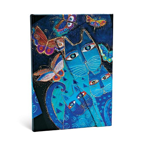 Cover image for Smythe Sewn Fantastic Felines Blue Cats and Butterflies Lined