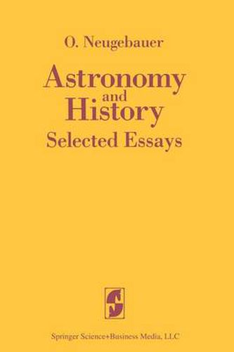 Cover image for Astronomy and History Selected Essays