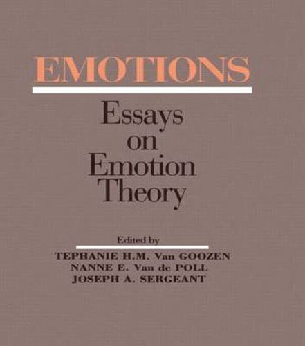 Cover image for Emotions: Essays on Emotion Theory