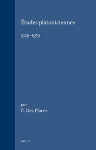 Cover image for Etudes platoniciennes, 1929-1979