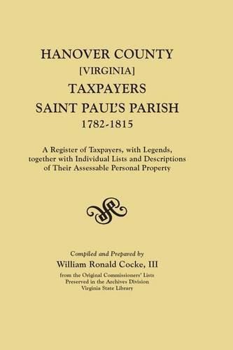 Hanover County Va Taxpayers (St. Paul's Parish), 1782-1815