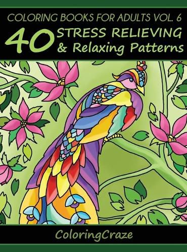 Cover image for Coloring Books For Adults Volume 6: 40 Stress Relieving And Relaxing Patterns