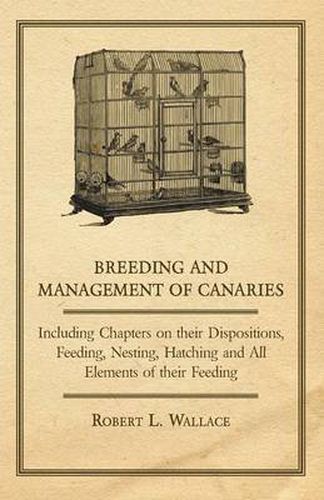 Cover image for Breeding and Management of Canaries - Including Chapters on, Their Dispositions, Feeding, Nesting, Hatching and All Elements of Their Feeding