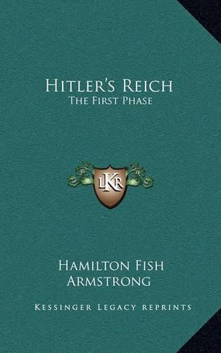 Cover image for Hitler's Reich: The First Phase