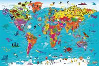 Cover image for Collins Children's World Wall Map: An Illustrated Poster for Your Wall