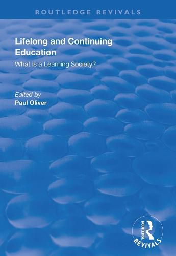 Cover image for Lifelong and Continuing Education: What is a Learning Society?