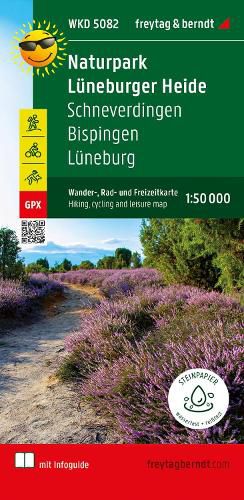 Lueneburg Heath Nature Park, hiking, cycling and leisure map 1:50,000, freytag & berndt, WKD 5082, with info guide