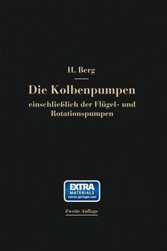 Cover image for Die Kolbenpumpen Einschliesslich Der Flugel- Und Rotationspumpen