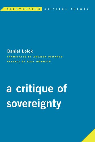 Cover image for A Critique of Sovereignty