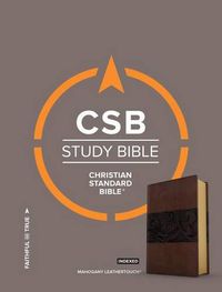 Cover image for CSB Study Bible, Mahogany LeatherTouch, Indexed