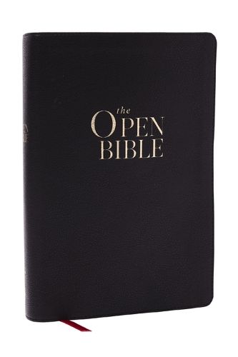 The Open Bible: Read and Discover the Bible for Yourself (NKJV, Black Leathersoft, Red Letter, Comfort Print, Thumb Indexed)