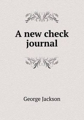 Cover image for A New Check Journal