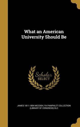 Cover image for What an American University Should Be