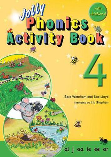 Cover image for Jolly Phonics Activity Book 4: In Precursive Letters (British English edition)