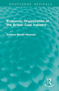 Cover image for Economic Organization of the British Coal Industry