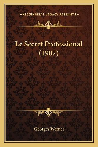 Cover image for Le Secret Professional (1907)