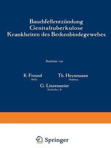 Cover image for Bauchfellentzundung Genitaltuberkulose Krankheiten Des Beckenbindegewebes