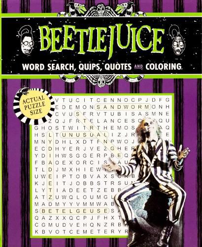 Cover image for Beetlejuice Word Search, Quips, Quotes, and Coloring