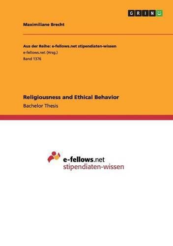 Cover image for Religiousness and Ethical Behavior