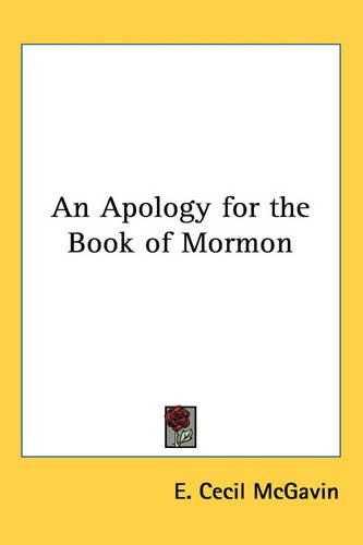 Cover image for An Apology for the Book of Mormon