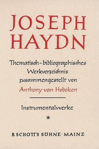 Cover image for Joseph Haydn Band 1: Thematisch-Bibliographisches Werkverzeichnis