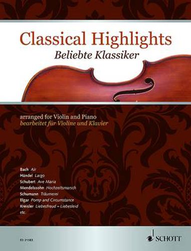 Cover image for Classical Highlights: Arranged for Violin and Piano