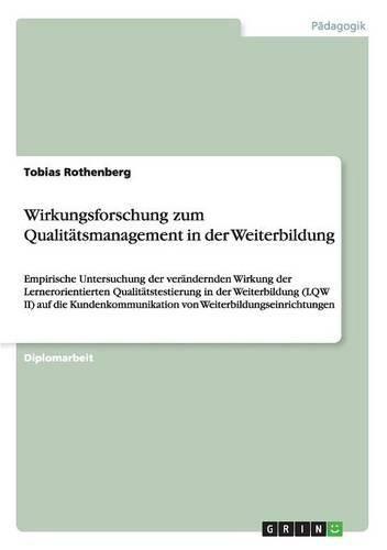 Cover image for Wirkungsforschung Zum Qualitatsmanagement in Der Weiterbildung