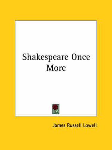 Cover image for Shakespeare Once More