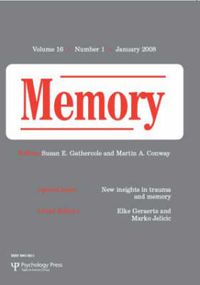 Cover image for New Insights in Trauma and Memory: A Special Issue of Memory