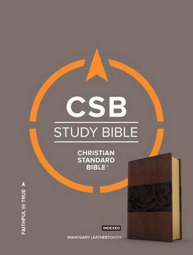 CSB Study Bible, Mahogany LeatherTouch, Indexed