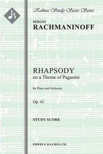 Cover image for Rhapsody on a Theme of Paganini, Op. 43
