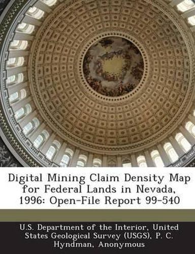 Digital Mining Claim Density Map for Federal Lands in Nevada, 1996