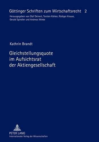 Cover image for Gleichstellungsquote Im Aufsichtsrat Der Aktiengesellschaft