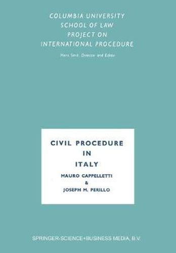 Cover image for Civil Procedure in Italy