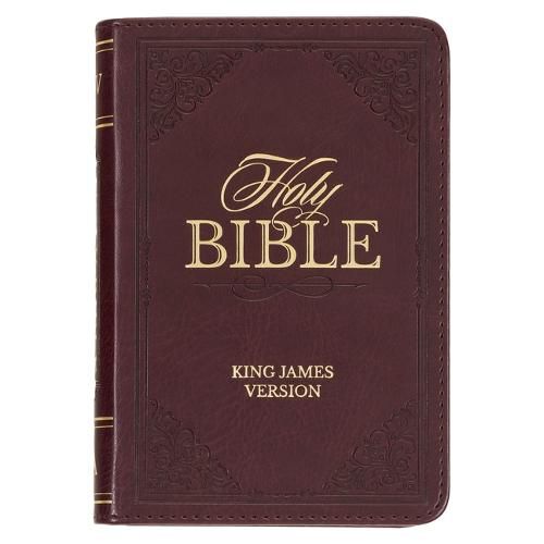 Cover image for KJV Holy Bible, Mini Pocket Size, Faux Leather Red Letter Edition - Ribbon Marker, King James Version, Burgundy
