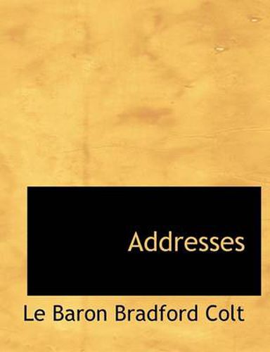 Cover image for Addresses