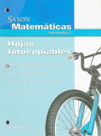 Cover image for Saxon Matematicas, Intermedias 3: Hojas Fotocopiables