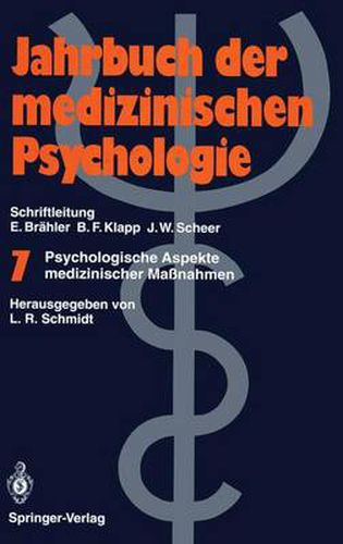 Cover image for Psychologische Aspekte Medizinischer Massnahmen