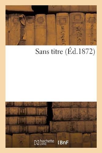 Cover image for Sans Titre