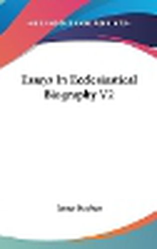 Cover image for Essays in Ecclesiastical Biography V2