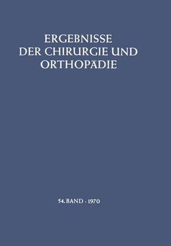 Cover image for Ergebnisse der Chirurgie und Orthopadie