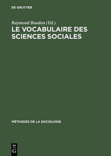 Cover image for Le vocabulaire des sciences sociales