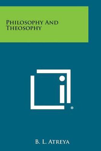 Cover image for Philosophy and Theosophy