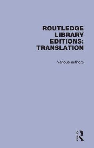 Cover image for Routledge Library Editions: Translation