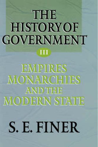 Cover image for The History of Government from the Earliest Times