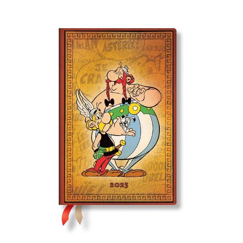 Asterix & Obelix (The Adventures of Asterix) Mini 12-month Horizontal Hardback Dayplanner 2025 (Elastic Band Closure)