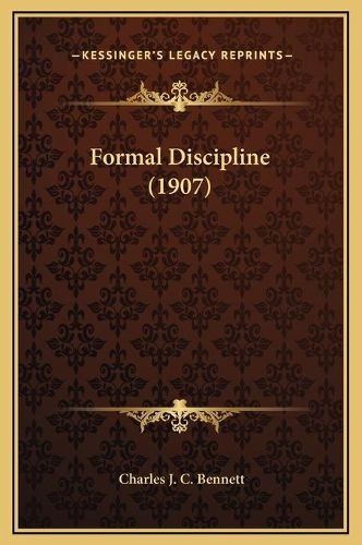 Cover image for Formal Discipline (1907)