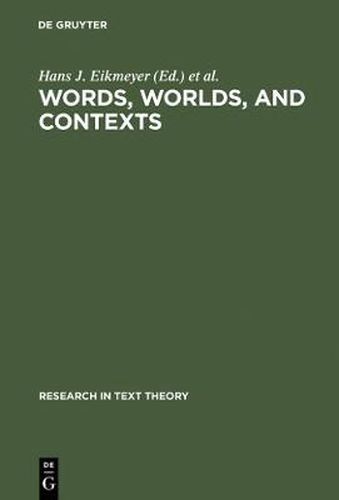 Cover image for Words, Worlds, and Contexts: New Approaches in Word Semantics