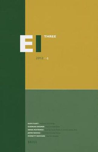 Cover image for Encyclopaedia of Islam - Three 2012-4